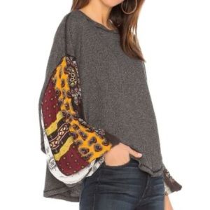 Free people blossom thermal top grey size small